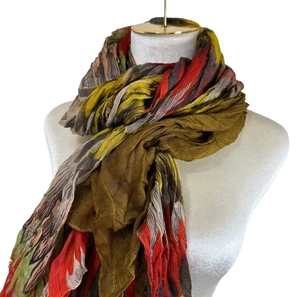 Brown Flowy Oversized Scarf Wrap